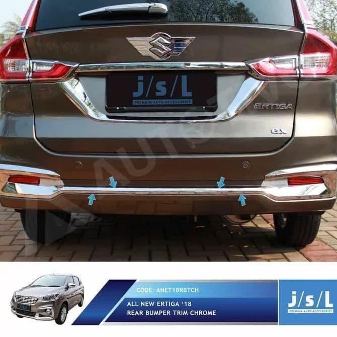 Lis List Bemper Belakang Bawah Chrome All New R3 Ertiga 2018 Merek Jsl Asli