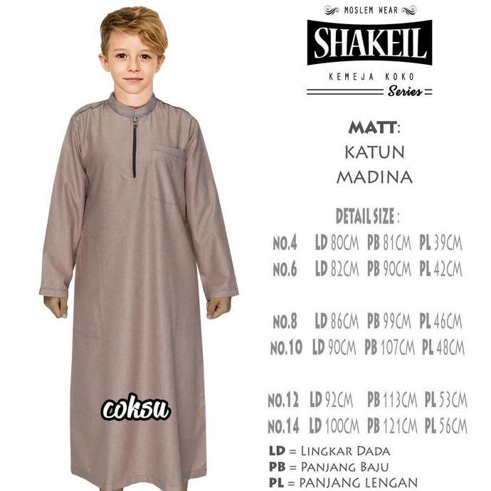 Kirimya- Gamis Anak Laki-Laki / Jubah Anak Tanggung Bahan Katun Madina Shakeil By Ardhani Terbaru 20