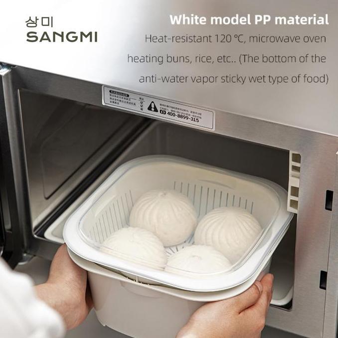 SANGMI Keranjang Tirisan Peniris Buah dan Sayur Tempat Cuci Buah Sayur RF