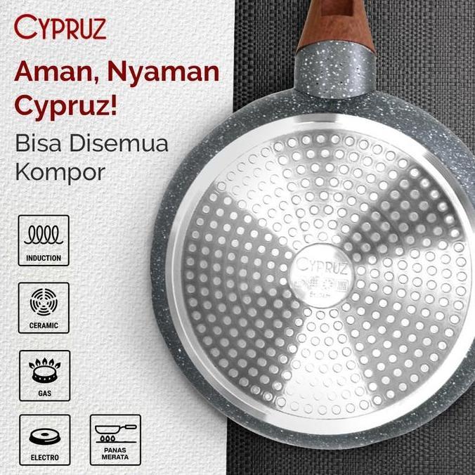Pastienak- Wajan Anti Lengket Fry Pan Wok Pan Cypruz Kuali Mpasi Keramik Pan Set