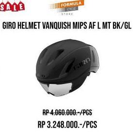 HELM SEPEDA ROADBIKE GIRO VANQUISH MIPS AF SIZE SMALL MATT BLACK GOLD