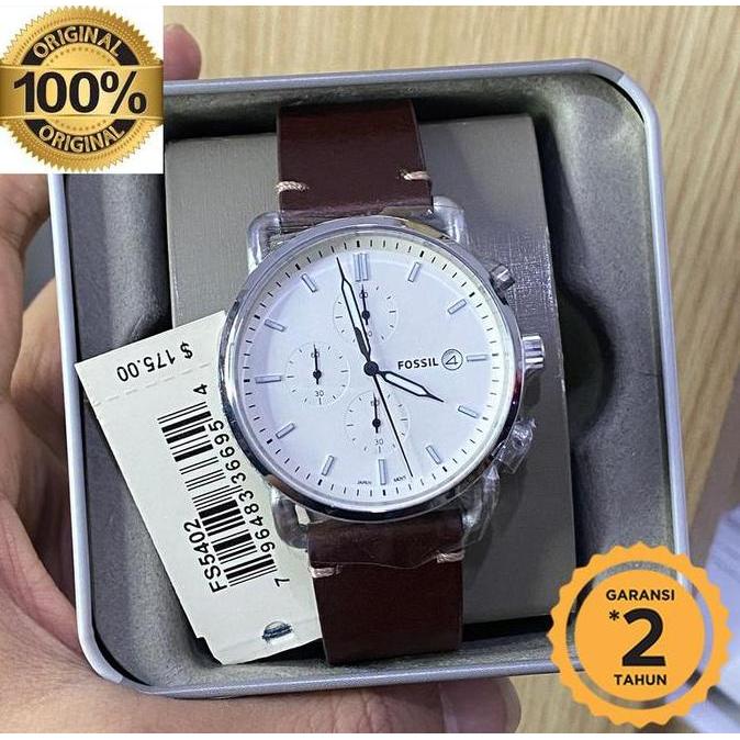 FS5402 The Commuter Chronograph Beige Dial Brown Original terlaris