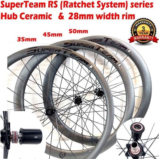 Superteam Carbon Wheelset RS (Rachet System) & Hub Ceramic