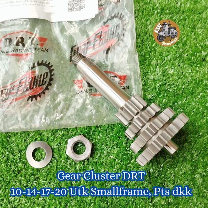 Gear Cluster DRT 10-14-17-20 Utk Vespa Smallframe Pts dkk