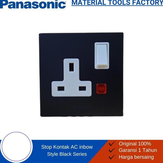 Panelfiks- Saklar - Stop Kontak - Saklar Lampu - Saklar Panasonic Black Style E - Saklar Lampu Panas