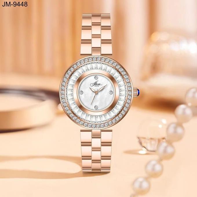 Jam Tangan Wanita Jhon Marie 9448 Rantai Stainless Steel Original terlaris