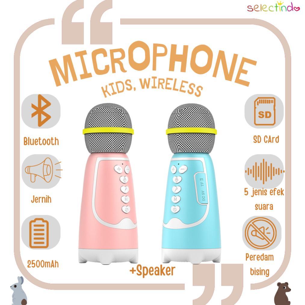 -ALS- Mic Anak / Mikrofon Anak / Kids Microphone Bluetooth Speaker / Mic Karaoke / Musik / Bernyanyi