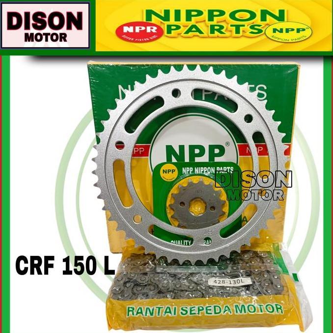 warungabahgaleh - gir set crf 150 l original gear set girset crf 150 npp rantai