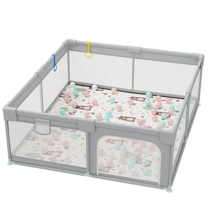 Terlaris! Baby Playfence Pagar Kolam Tempat Main Bermain Mandi Bola Bayi Anak Baby Safe Fence Playpen Playmat Playing Fence Play Pen