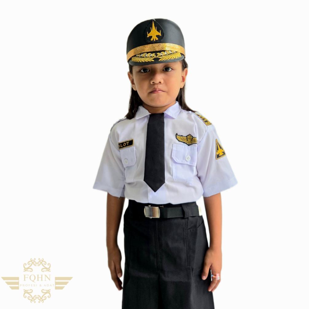 Baju Profesi/Baju Pilot Anak Cewek (Rok) Free Packing Kardus