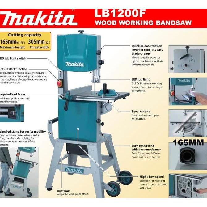 Mandiri Mesin Gergaji Bandsaw Lb 1200F Makita