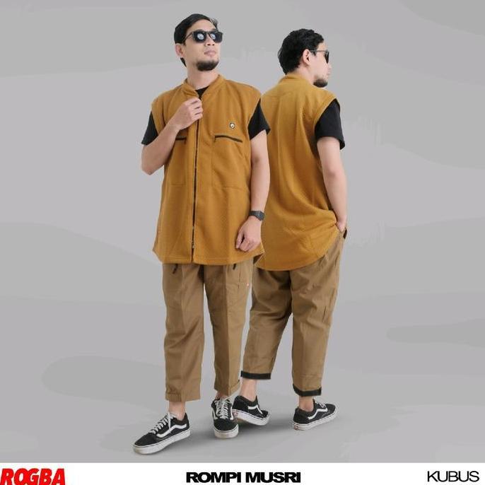 Rompi Muslim Pria - Rompi sholat - ROSAL - baju rompi pria keren - Outer pria Muslim GS