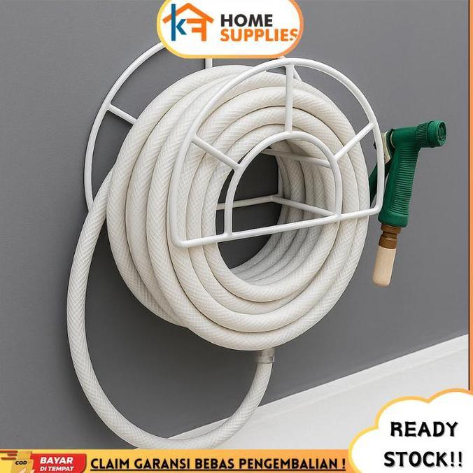 gamiluan99 - kfgantungan selang taman dinding besi rak gulung selang air taman outdoor serbaguna