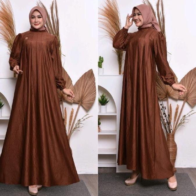 Gamis Pesta Silk Sutra Premium Dress Kondangan Terlaris Gamis Standar Jumbo Muslim Wanita Mewah