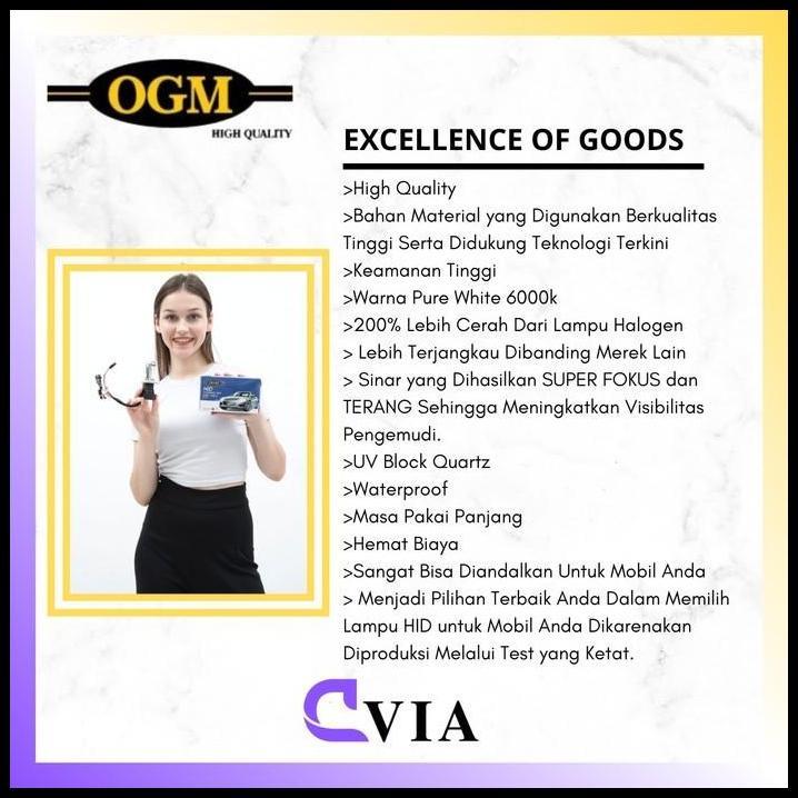 TERBARU OGM - LAMPU HID MOBIL HONDA JAZZ 2008-ON 6000K 35W HIGH TECH 