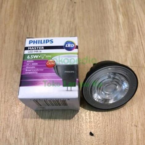 LAMPU PHILIPS MASTER LED MR16 6,5W 4000K DIMMABLE 24D 12V