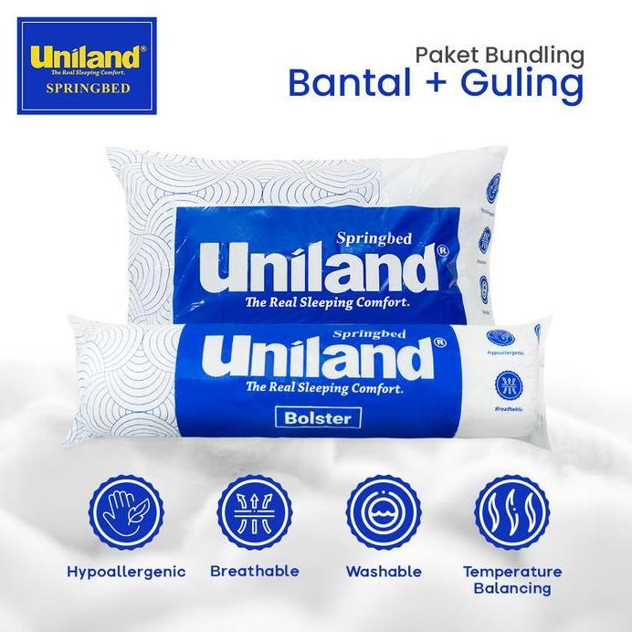 Bundling Uniland Bantal Dacron Silicon + Guling Dacron Silicon