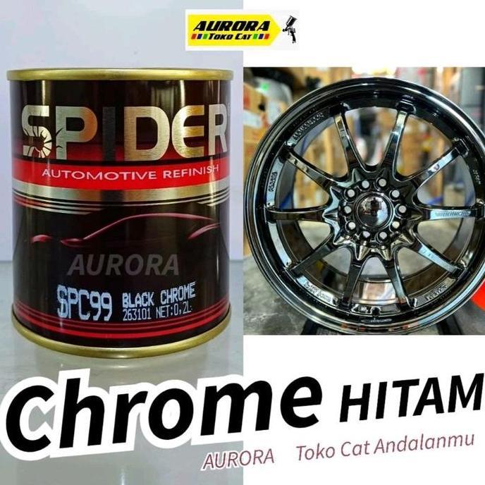 Promo CAT BLACK CHROME SPIDER CROM HITAM | Krom Diskon