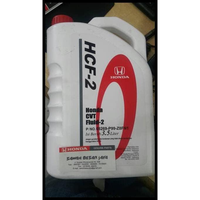TERLARIS OLI TRANSMISI HCF - 2 / HONDA CVT FLUID