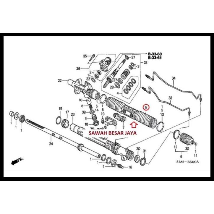 GRATIS ONGKIR KARET BOOT GEAR BOX RACK STIR POWER STEERING STREAM CIVIC ES CENTURY 