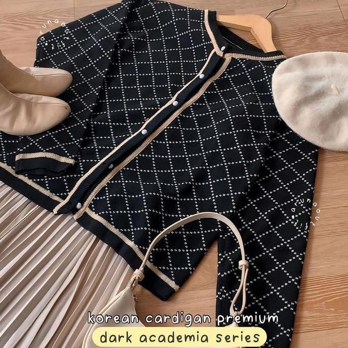 KOREAN CARDIGAN PREMIUM DARK ACADEMIA SERIES BY ARUNAOUTFIT