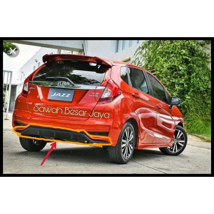 TERBARU DIFFUSER DIFUSER - COVER TUTUP BUMPER BEMPER BELAKANG BAWAH HONDA JAZZ RS GK5 FACELIFT 2018 