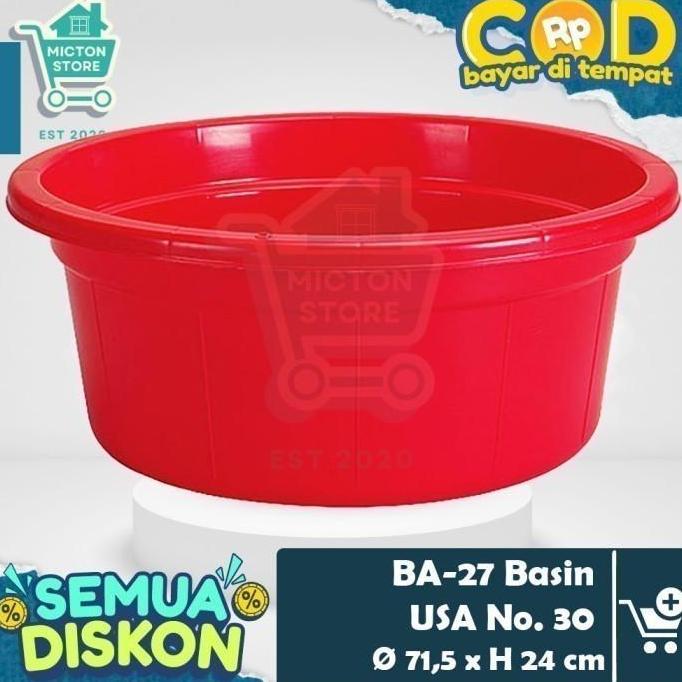 MICTON Lion Star BA-27 Basin USA No. 30 Baskom Air Jumbo Besar Cuci Baju Kamar Mandi WC Bak Mandi Em