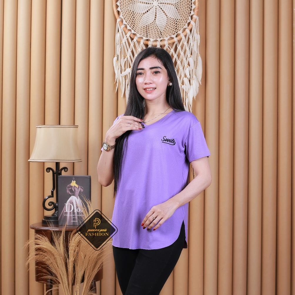 Termurah Kaos Oversize Size Xxl/Kaos Wanita Lengan Pendek/Kaos Wanita Oval Belah Samping/Kaos Spande