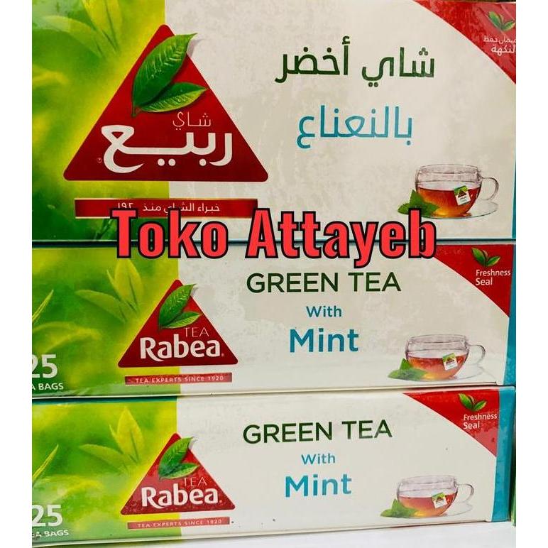 Teh Celup Rabea Green Tea With Mint Rabea 25 Bags Green Tea Mint Teh Hijau Original Arab ZER
