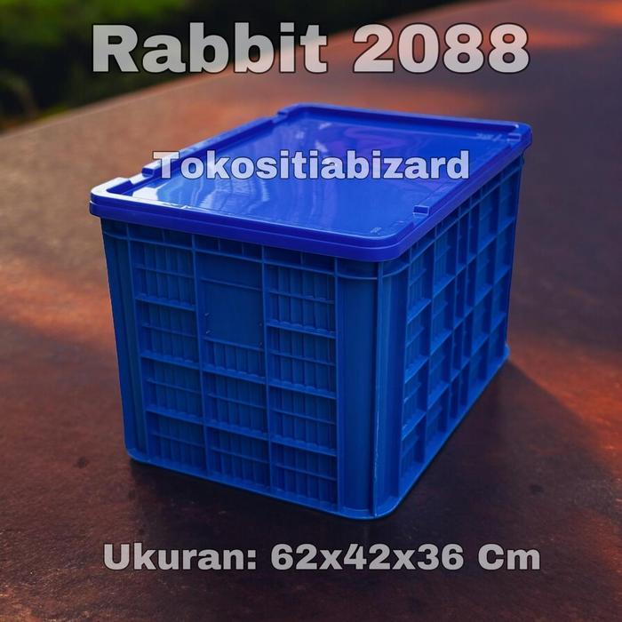 Container Box Industri Plastik 2088 Rabbit + Tutup/ Kerajang Industri Plastik