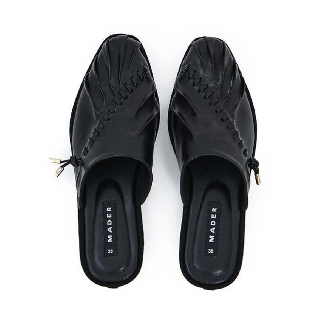 Mader Pleatsy Mules - Black BS