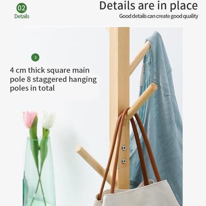 LOVE Stand Hanger Kayu/Gantungan Berdiri/ Gantungan Baju/Rack Gantungan Tas Dan Topi Multifungsi/Coa