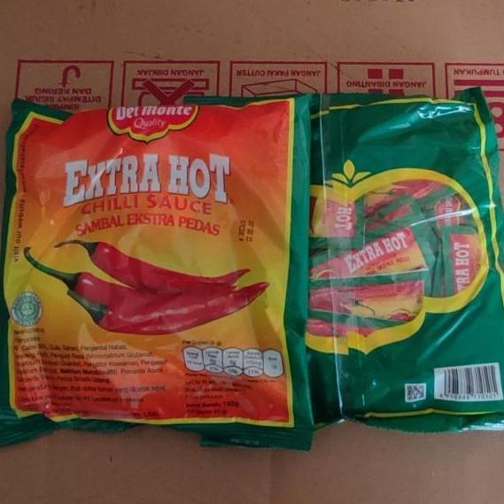 Delmonte Saos Sambal Extra Hot Sachet 1 Dus Isi 20 Pak