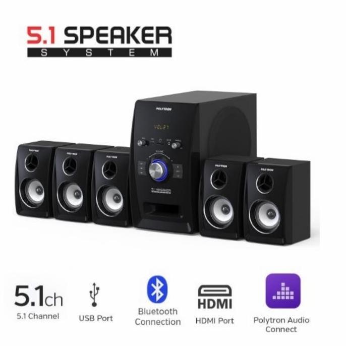 POLYTRON HOME THEATER 5.1 PHT 551 + BLUETOOTH USB RADIO MIC-GARANSI RE terlaris
