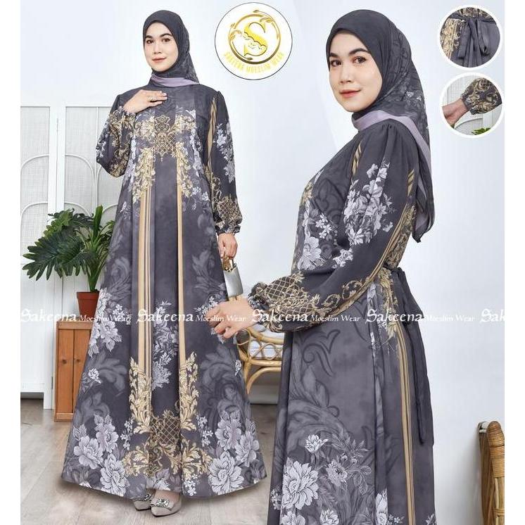 Sakeena Jasmine Gamis Ceruty Digital Printing