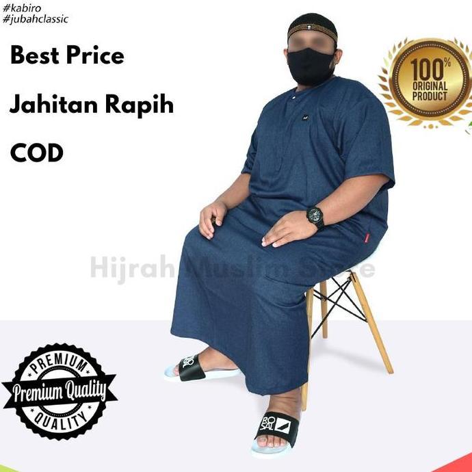Baju Gamis Jubah Pria Katun Al Haramain 4XL, 5XL BSize Jumbo Pria