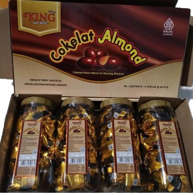 widyatama.store - coklat almond d'king 1 dus isi 4 toples chocolate food snack