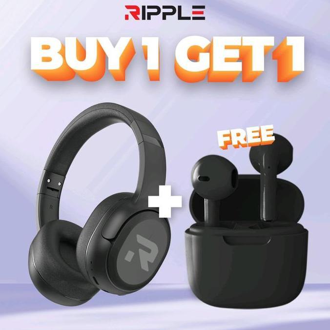 Super Promo BundleRIPPLE Rippods Headphone +true go TWS Bluetooth Earphone Ready