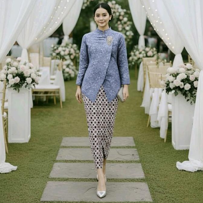 Termurah / Hot Sale Debatik - Setelan Kebaya Janggan  Akira Batik Katun Jaguard Fukuro Dress Wanita 