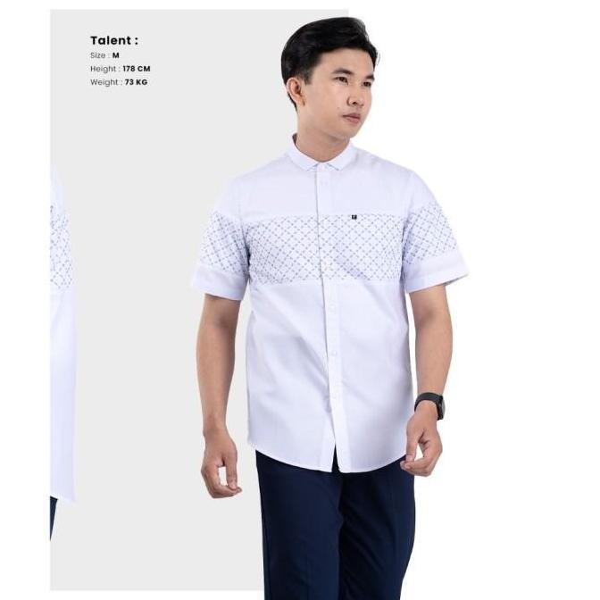 FADKHERA AHNAF | Fadkhera Official Baju Koko Kemeja Pria Dewasa Biru Lengan Panjang Depok