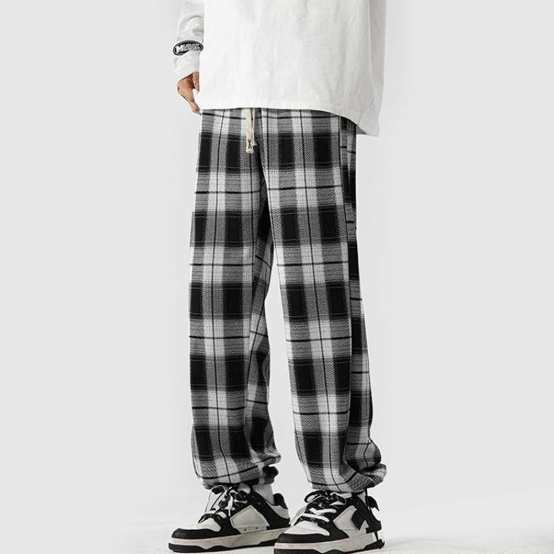 100% AMAN TAMP-X OVERSIZE JUMBO CELANA PANJANG PRIA JOGER BAGGY PANTS SANTAI KOTAK KOTAK KOREAN STYL