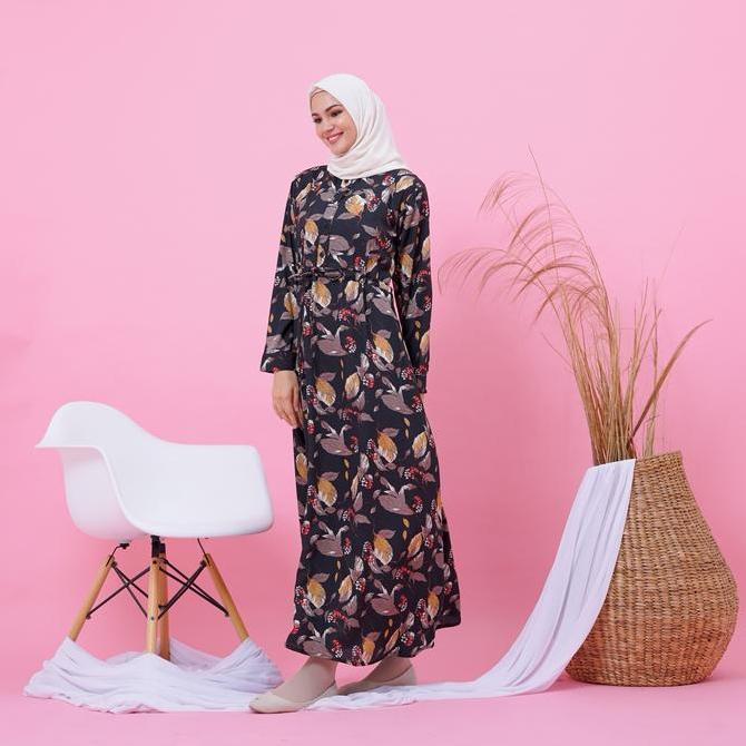 MUSAMMA - RESYA DRESS - Premium Crepe - Gamis Motif