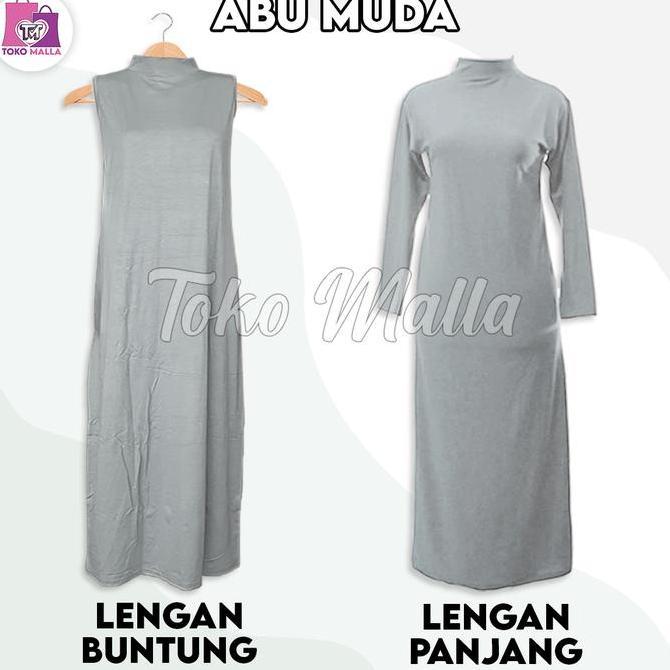 Manset Gamis Premium Wanita LEHER TINGGI Lengan PANJANG dan BUNTUNG bahan RAYON SUPER ADEM Mangset D