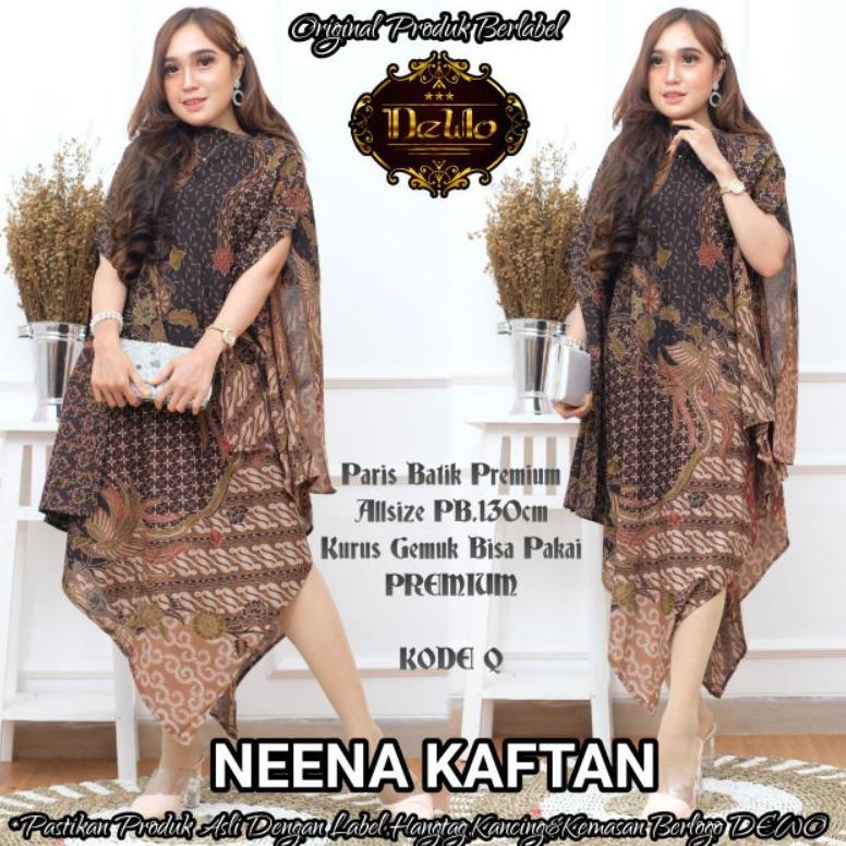 BEST SALE Kaftan Batik Asimetris Neena Bahan Paris S-XXXL