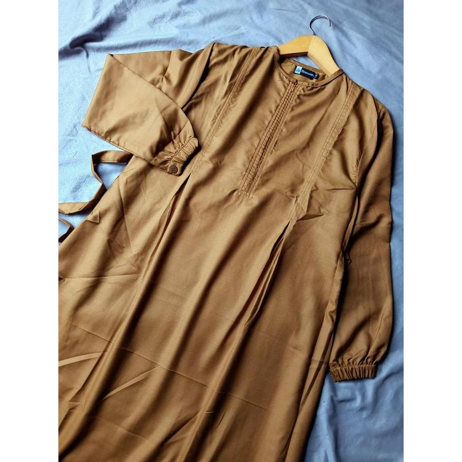 GAMIS SERAGAM DINAS PEMDA PDH PNS KHAKI TUA TOYOBO PREMIUM EXSLUSIVE ROZWAH/DRESS POLOS KEKANTOR/SER