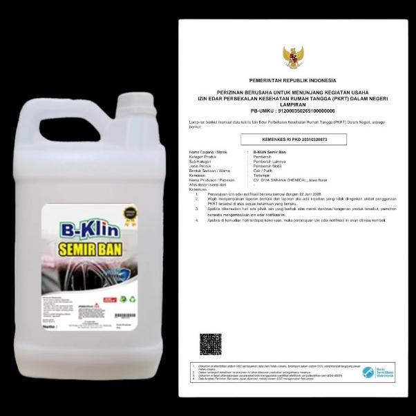 Terbaru Semir Ban Mobil Motor Bklin B-Klin 5 Liter Grade A