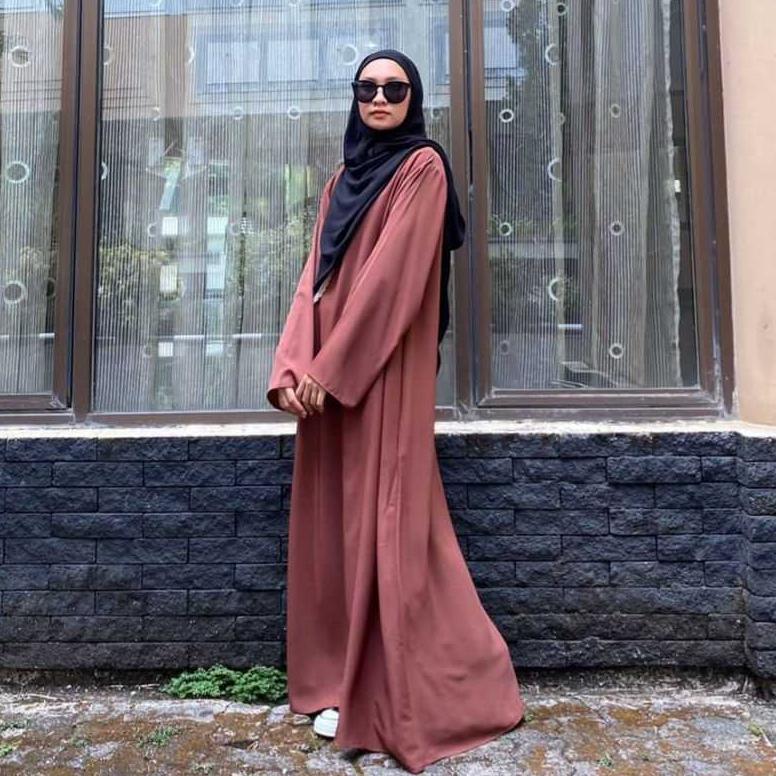 TERMURAH ABAYA TURKEY PUTIH I  ABAYA BASIC I  ABAYA DRESS POLOS  ABAYA TURKI  ARMY UKURAN S M L XL X