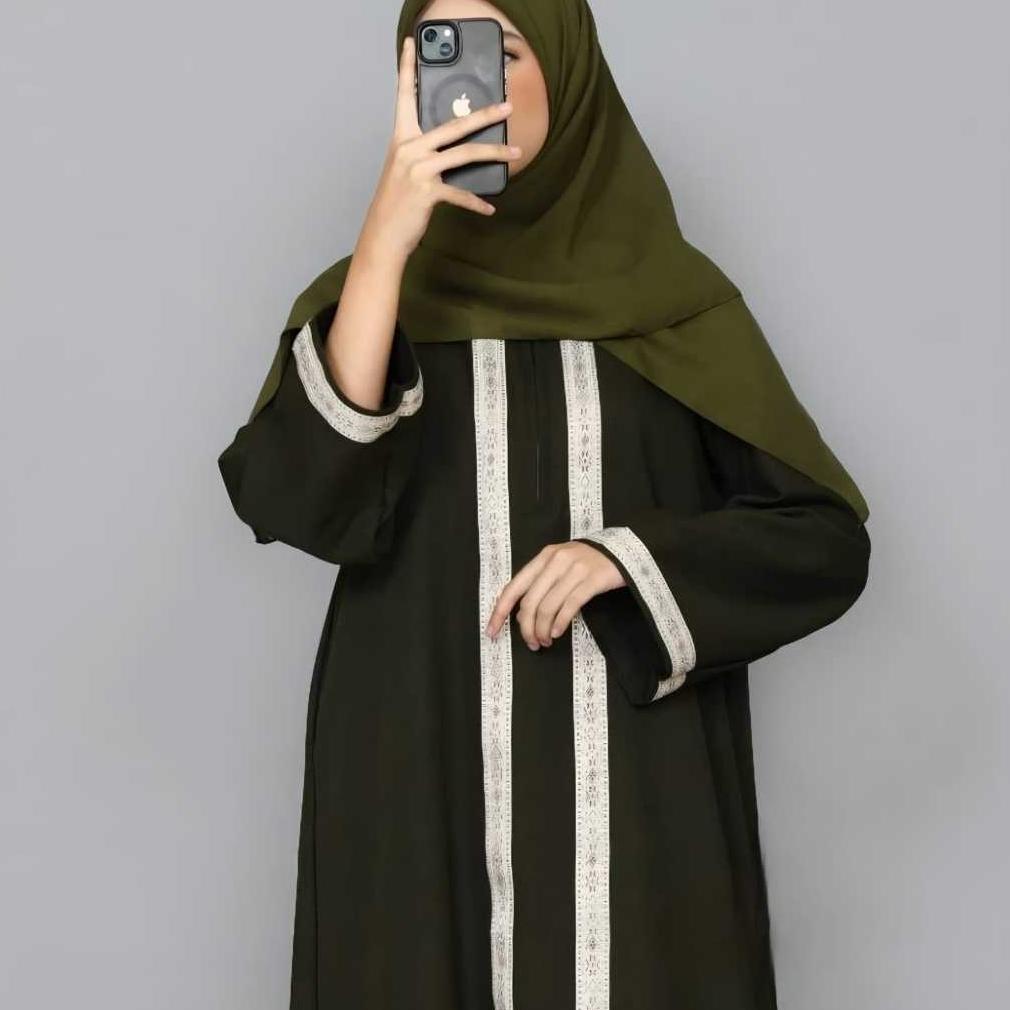 pengiriman cepat PROMO Gamis Abaya Madinah Renda Bordir Premium