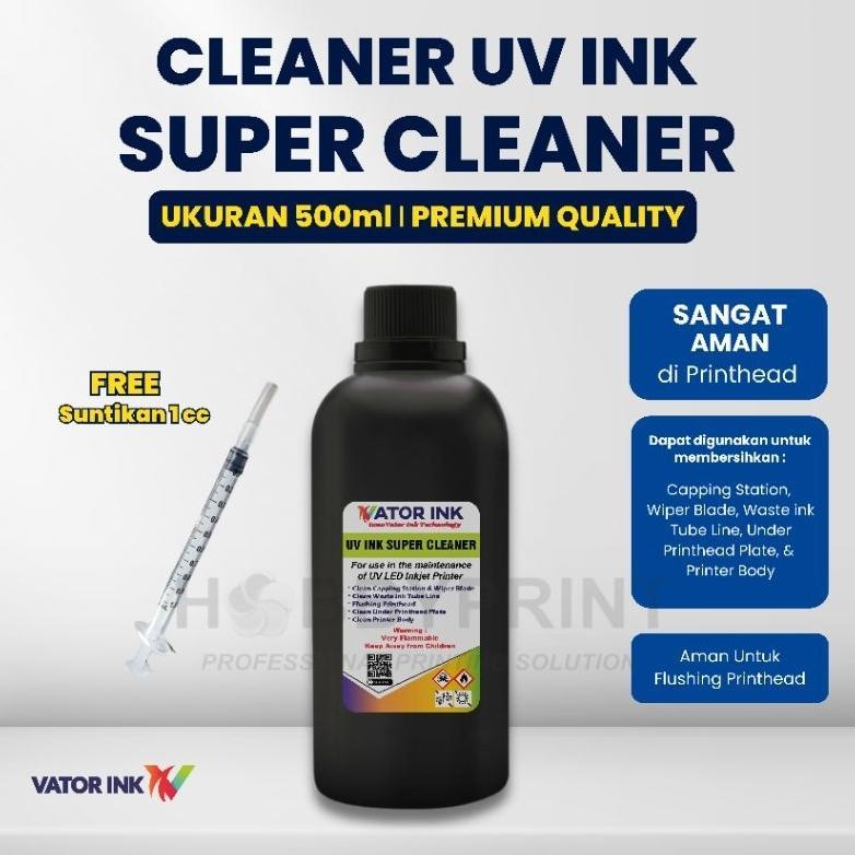 Cleaner Tinta UV LED 500ml Vator Super UV Ink Cleaning Solution Printhead Capping Wiper