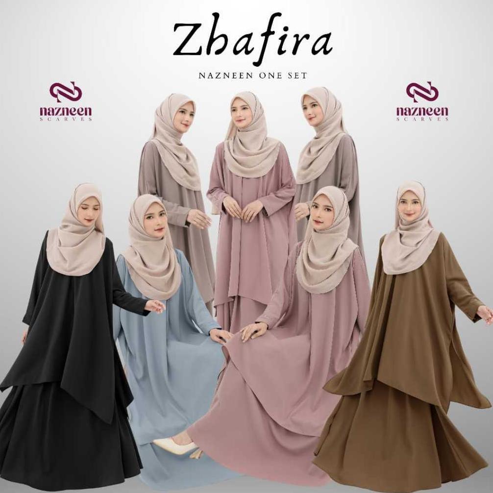 TERBARU HIRZI | Zhafira One Set New Outfit Style Syar'i Ala Malay